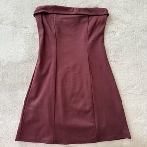Altar’d State Burgundy Strapless Mini Dress (NWT)